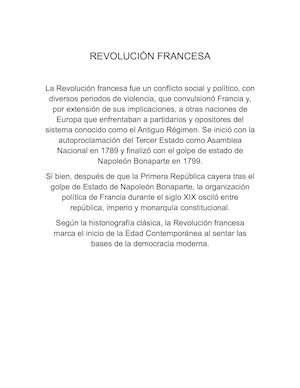 REVOLUCIÓN FRANCESA.