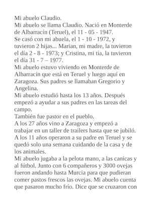 Biografía De Mi Abuelo 1