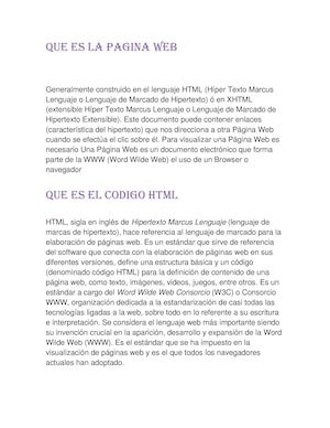 Que Es La Pagina Web