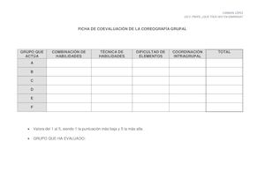 Ficha De Coevaluación