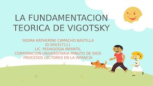 La Fundamentacion Teorica De Vigotsky