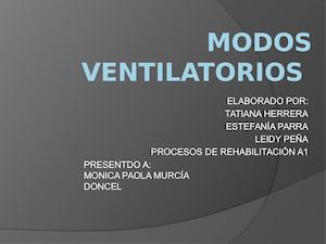 Modos Ventilatorios