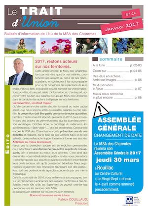 Bulletin des délégués - janvier 2017