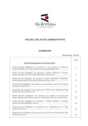 Raa N° 515 Cp 27fevrier Et Arretes