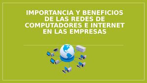importancia y beneficios de las redes e internet en las empresas
