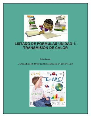 Listado De Ecuaciones Unidad 1