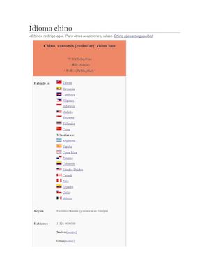 Idioma Chino