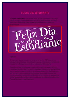 El Dia Del Estudiante