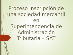 Presentacion De Inscripcion En Sat