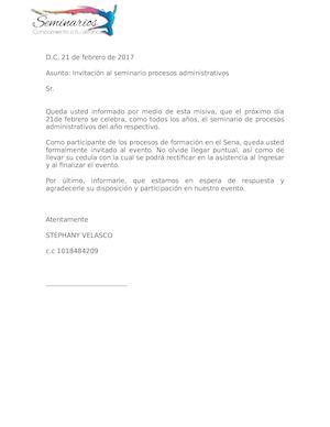 Carta Invitación