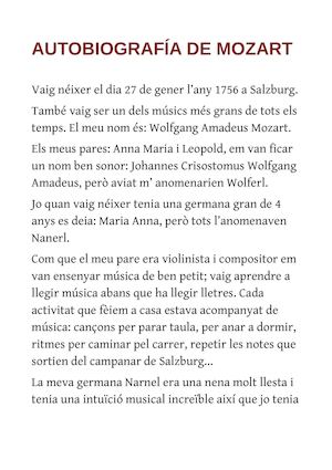 Autobiografía De Mozart
