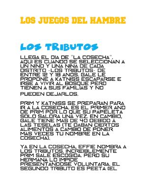 Los Juegos Del Hambre resumen