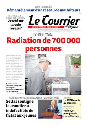 Le Courrier D'Algérie Du Lundi 20 Mars 2017