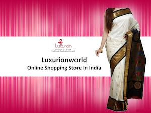 Buy Luxury Sarees Online from Luxurionworld