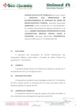 Act Unimed Confederacao 2010 2011