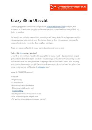 Crazy 88 In Utrecht
