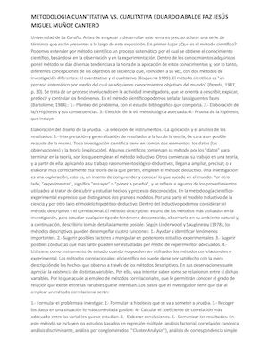 Metodologia Cuantitativa Vs Cualitativa