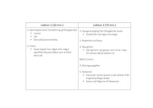 Veckoöversikt Åk6