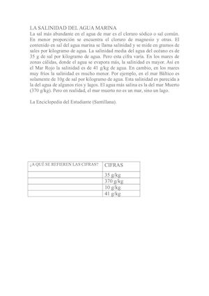 La Salinidad Del Agua Marina