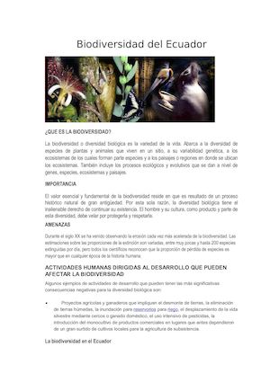 Biodiversidad del Ecuador