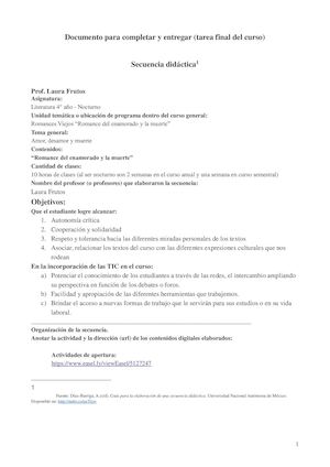 Secuencia Didáctica Laura Frutos