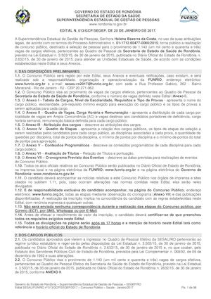 013 Abertura Concurso SESAU RO