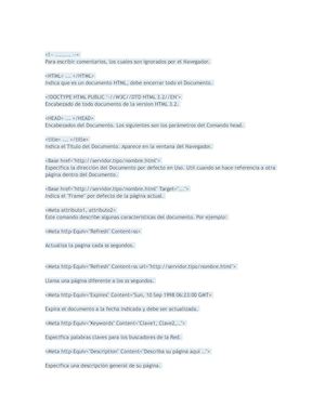 Para Escribir Comentarios Htlm