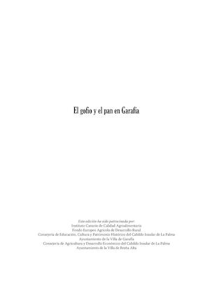 Libro El Gofio En Garafía