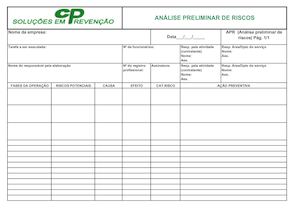 Modelo Análise Preliminar De Risco