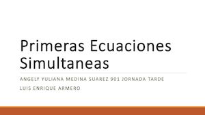 Ecuaciones Simultaneas