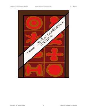 Que Es La Mecanica Cuantica V I Ridnik