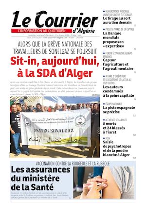 Le Courrier D'Algérie Du Jeudi 23 Mars 2017