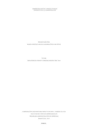 Administracion De La Productividad