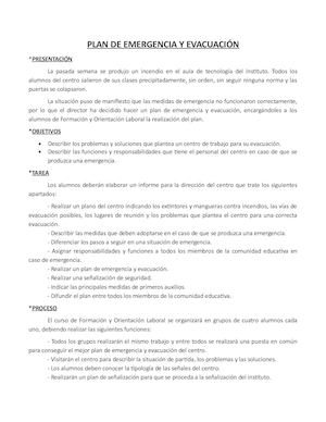 Plan De Emergencia Y Evacuación