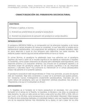 Paradigma Sociocultural