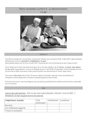 Tâche complexe 4: Des journalistes en Inde et en Algérie