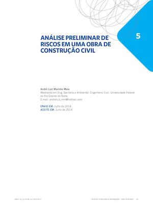 ANÁLISE PRELIMINAR DE RISCOS EM UMA OBRA DE CONSTRUÇÃO CIVIL 1