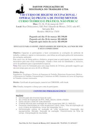 VALOR CURSO HIGIENE - MARÇO - I 2017 1