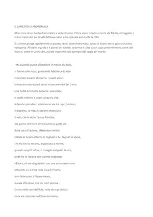 Il Lamento Di Andromaca