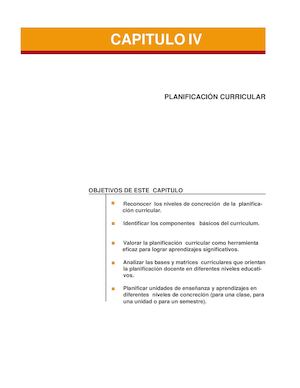 Planificación Curricular