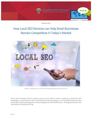 How Local Seo Services Can Help Small Businesses Remain Competitive In Today’s Market