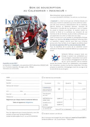 Bon Souscription Calendrier Invaincus