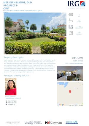 MERIDIAN MANOR, OLD PROSPECT POINT - Cayman condos for sale