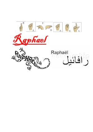 Portrait chinois de  Raphael en Langue des signes