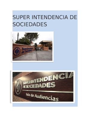 Que Es La Superintendencia De Sociedades
