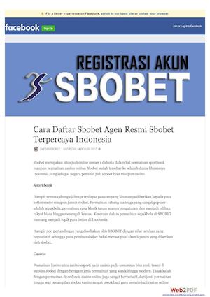 Cara Daftar Sbobet