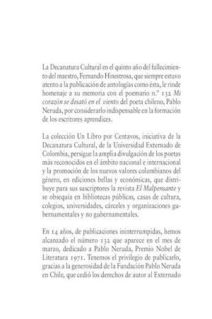 Mi corazón se desató en el viento. PABLO NERUDA. No. 132. Marzo 2017