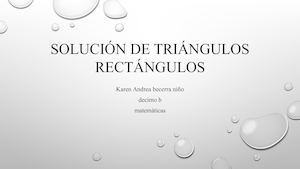 Solución De Triángulos Rectángulos