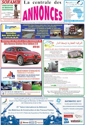 La Centrale des Annonces N° 1344 Semaine du 12 au 18 Mars 2017