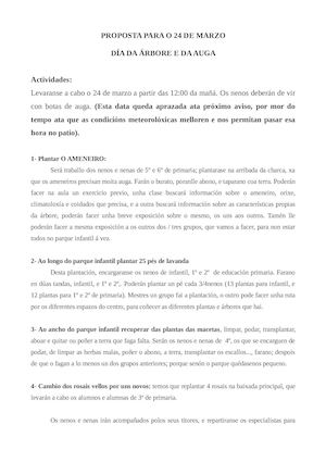 Dia Da Arbore E Da Auga